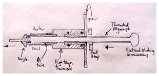 sketch diagram of a feed head
